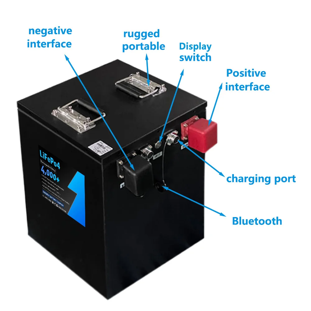 24v 100AH ifepo4 With Charger 100A 150A 200A  Lithium Iron Phosphate Battery Perfect For AGV Campers Solar Energy Motorhome RV