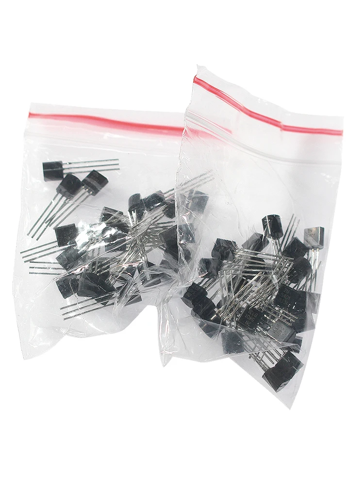 50PCS  2N5551 2N5401 (25pcs Each ) Transistor Kit TO-92 NPN Triode Transistors Electronic Components