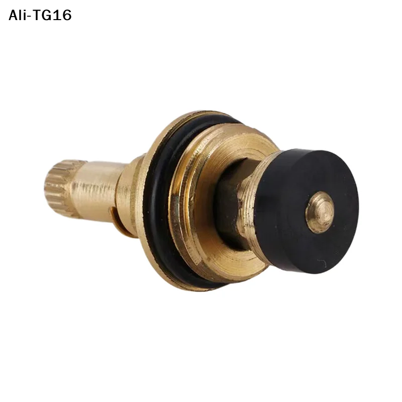 【Z】1Pc Brass Slow Opening Spool Faucet Hot And Cold Water Spool G1/2 Kitchen Sink Mixer Tap Stream Sprayer Head Yellow Mixer Tap