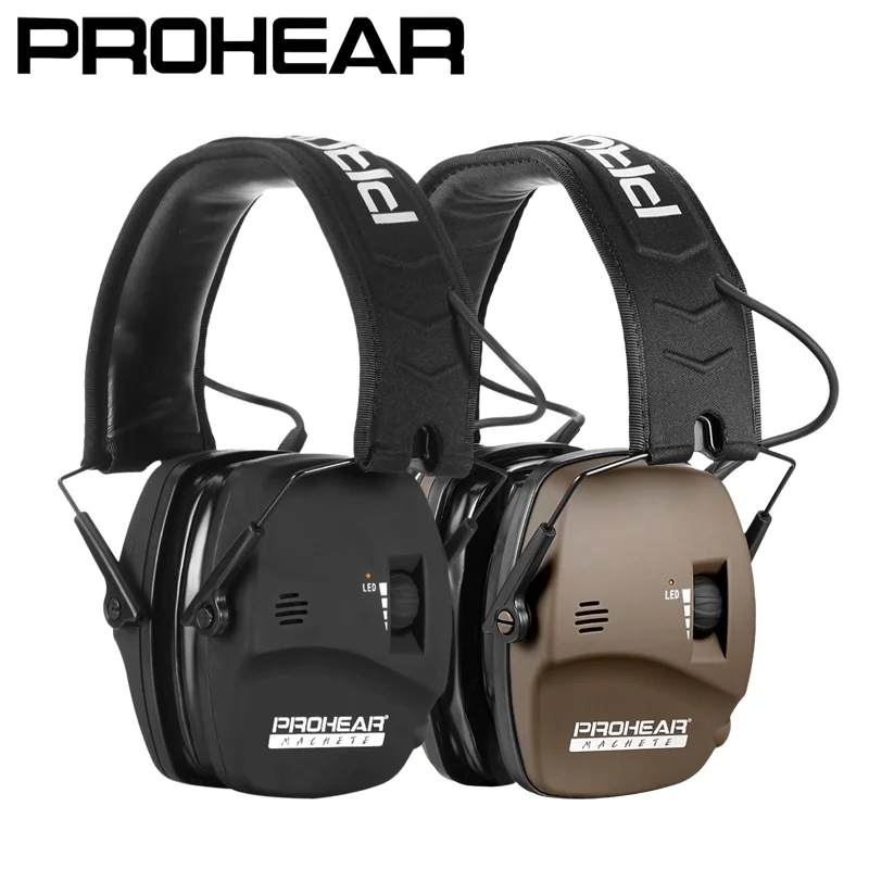 

PROHEAR Electronic Hunting Sound Amplification Earmuffs Shoot Hearing Protectors with Gel Ear Pads Anti Noise Ear Protection