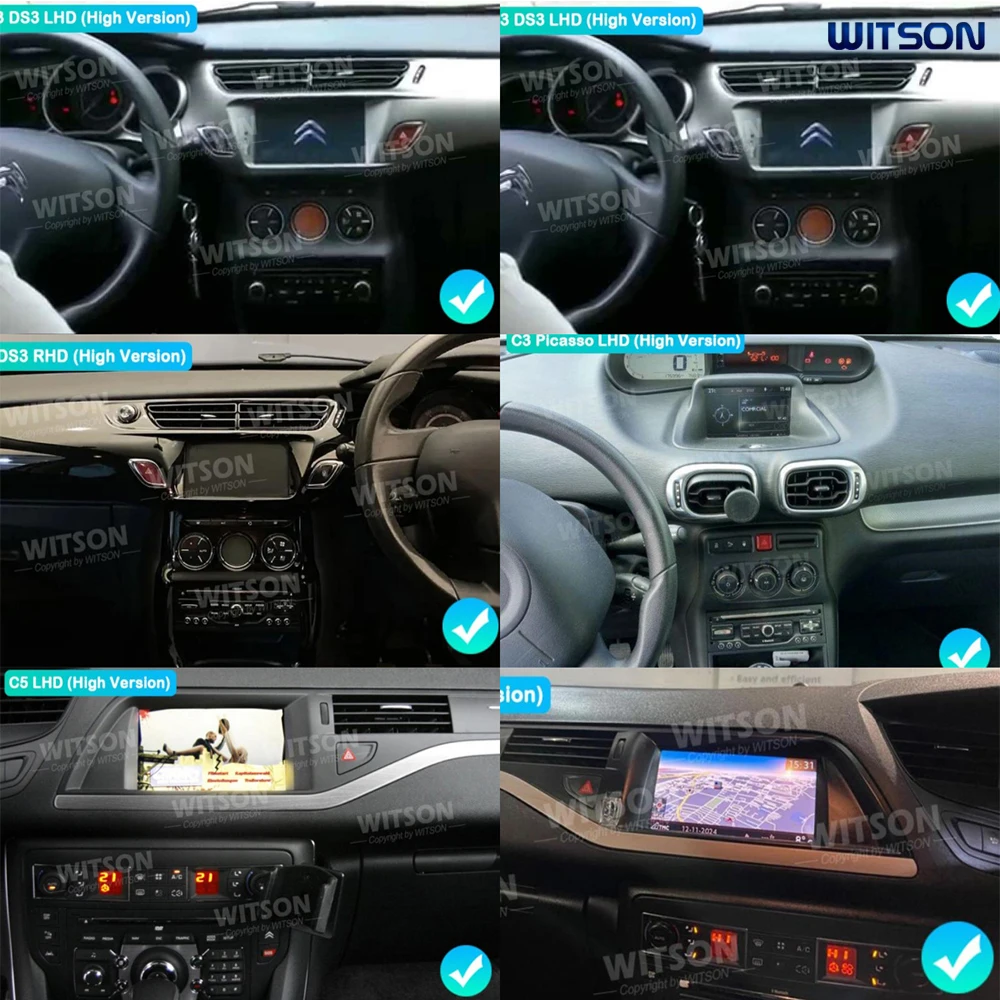 

7" OEM Car Stereo Multimedia Player For Citroen C3 DS3 C5 2009-2017 Citroen C3 Picasso 2005-2017 CarPlay Screen No DVD Loader