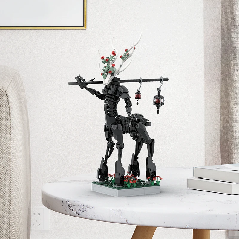 

Строительные блоки Grim Reaper Monster MOC, Centaur Archer с косой, набор «сделай сам» в стиле фэнтези для коллекционеров