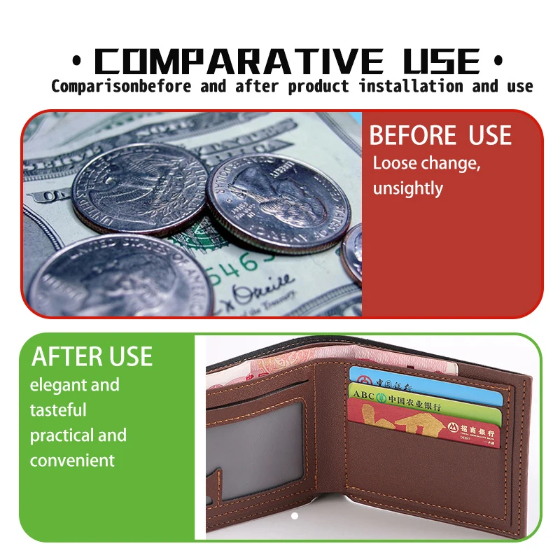 جديد محفظة رجالية محمولة متعددة فتحات بطاقة الائتمان محفظة بطاقات تخزين اكسسوارات لبيجو 208 3008 4008 308 2008 207 107 #5