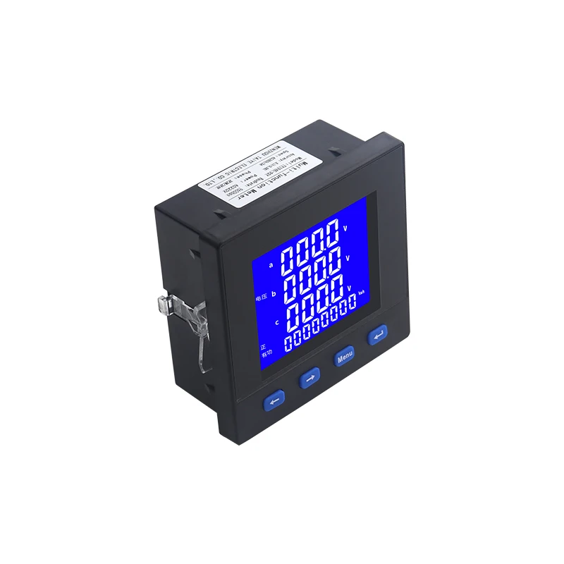 High Quality 96*96mm Three-Phase Multi-Function Power Meters LCD Display Digital Current And Voltmeter