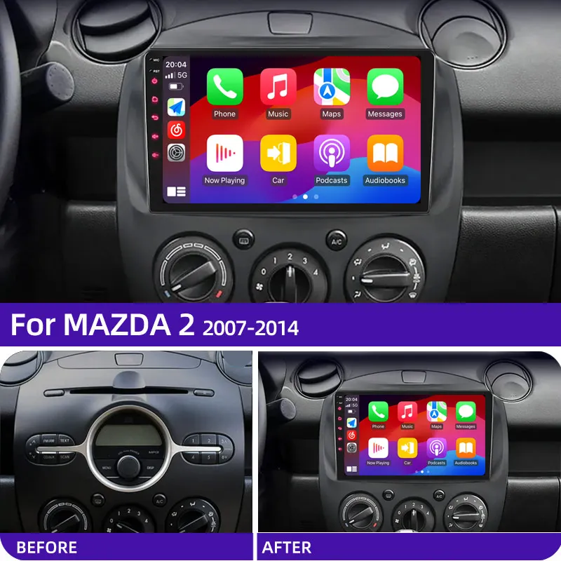 Car Android Radio Multimedia Player For MAZDA 2 Mazda2 2007 2008 2009 2010 2011 2012 2013 2014 GPS Navi 2din 2 din Autoradio