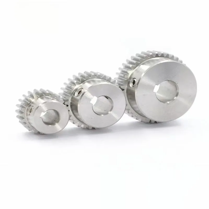 1PC Pinion Gear Keyway Hole 1M 35T Teeth 8-14mm Aperture Stainless Steel Boss Spur Gear  Transmission Accessories for Motor Part
