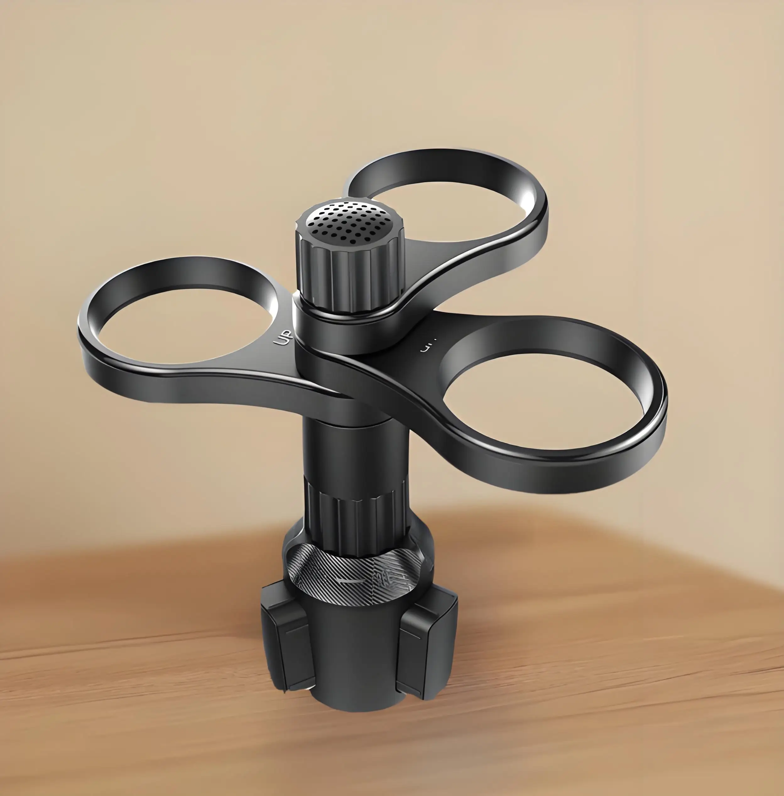 Uniwersalny uchwyt samochodowy na napoje z podstawką na telefon i tacką na przekąski, regulowany uchwyt na napoje do samochodu - bezpieczny i kompaktowy