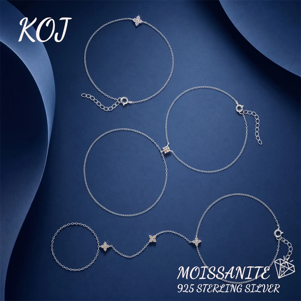 Body Piercing Quality Jewelry - KOJ 1PC S925 Silver Moissanite Clover