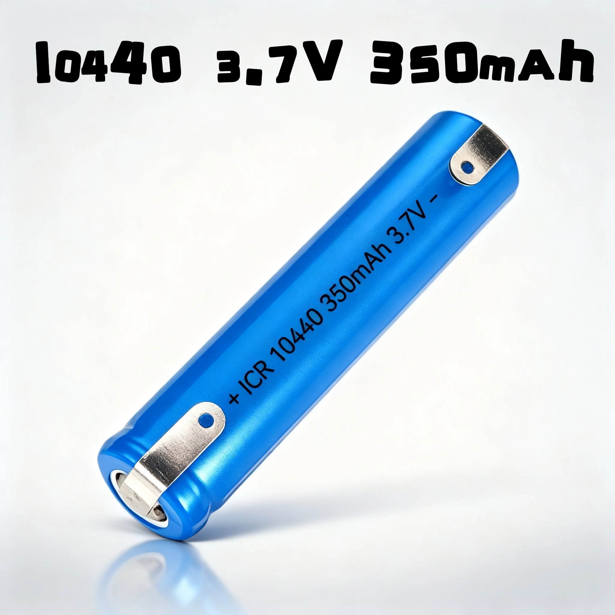 10440 3.7V 350mAh Rechargeable Lithium Battery with Solder Tabs for Flashlight Shaver Juicer Speaker Keyboard Mouse Radio Toy