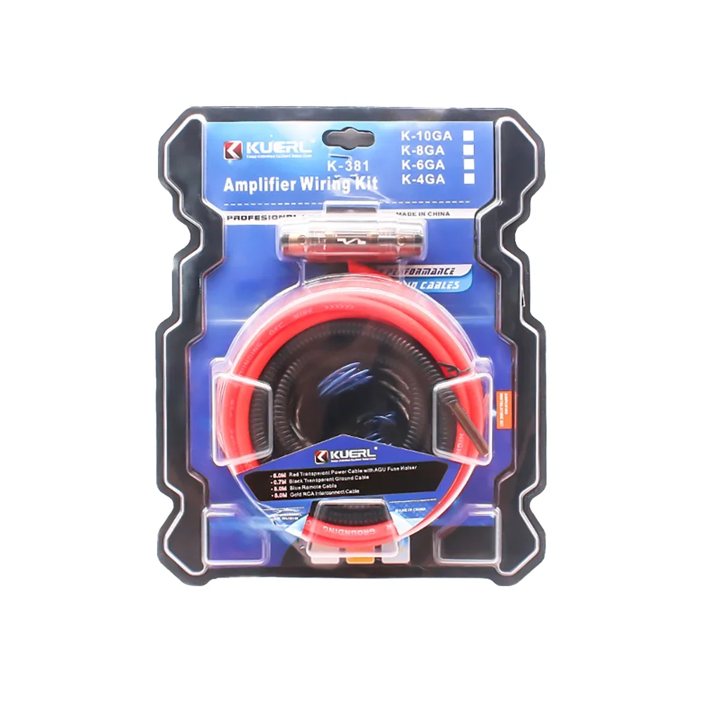 

Оптовая продажа аудио сабвуфера кабель питания высокого качества 6/8/10GA комплекты проводов автомобильного усилителя