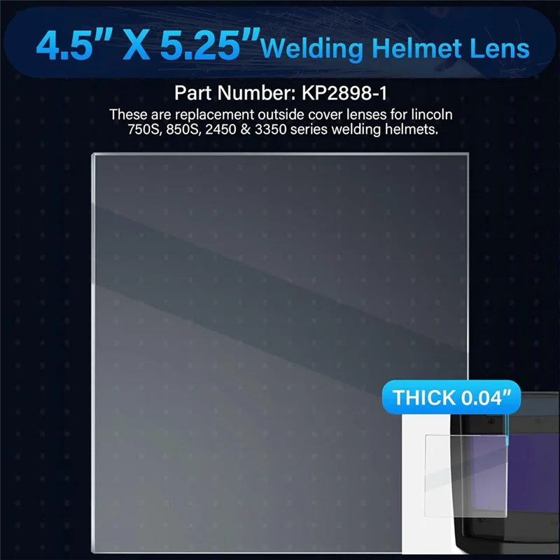 

TFORU-6Pcs Welding Helmet Cover Lens For 3350,2450,750S&850S Series,Welding Hood Clear Lens Electric Welder Parts