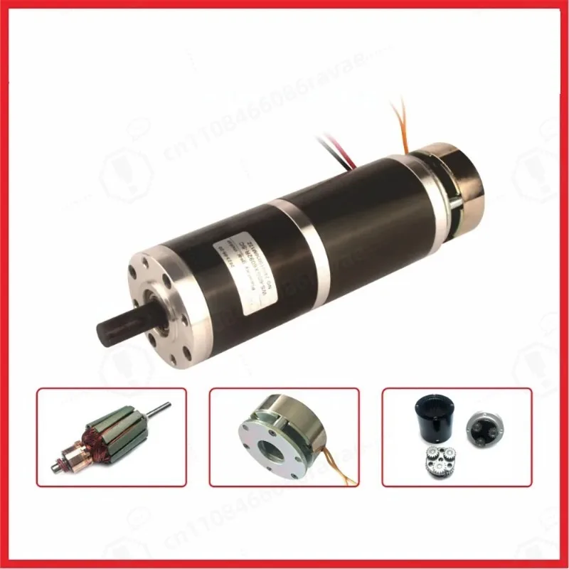 80W Can CW CCW 12V 24V Speed Relation Emergency Stop Electromagnetic Brake Low Speed 60mm Micro DC Planetary Gear Motor
