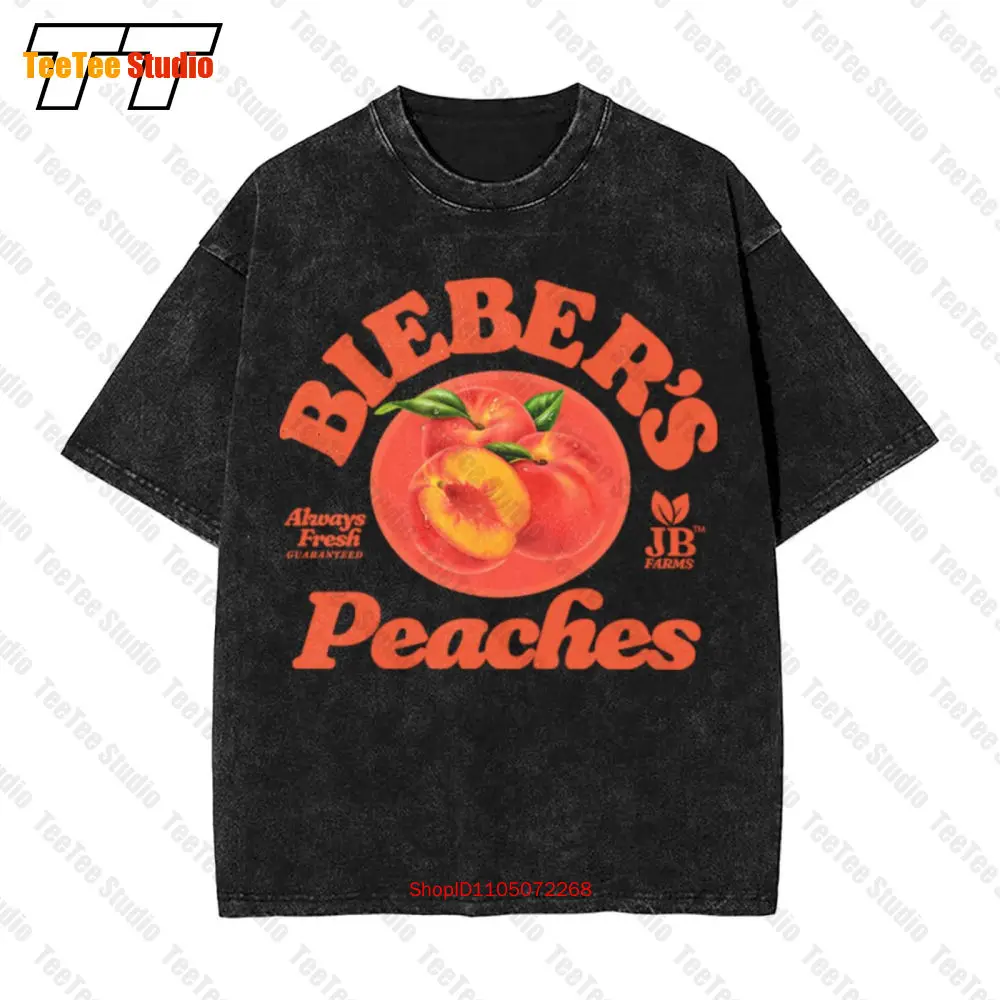

Justin Biebers Peaches Purpose Tour Vintage Oversized T-Shirt Tee IAFG