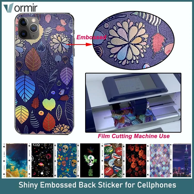 Vormir Laser Embossed Back Sticker for Mobilephones Back Cover Protectors Decorated Skins Film for Hydrogel Cutting Machine