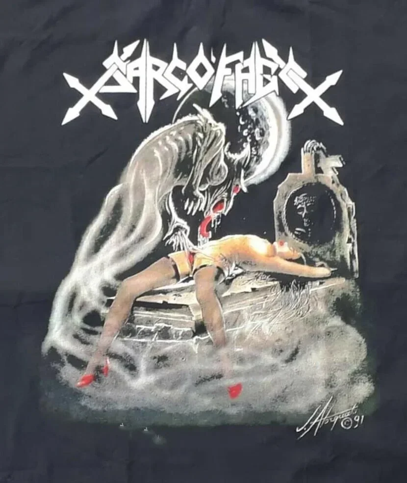 Sarcofago Sarcófago Classic Black T-Shirt Full Size S-5XL