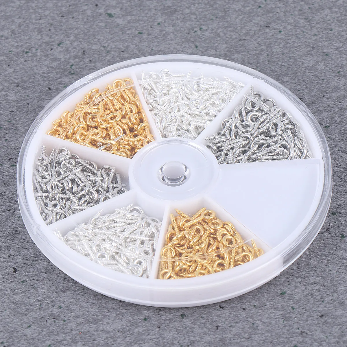 Paquete de 1 Surtido de Tornillos de Ojo de Oveja Premium, Resistentes al Óxido, Autoperforantes, con Gancho y Anillo Redondo, para Trabajos en Madera, Joyería y Fotografía