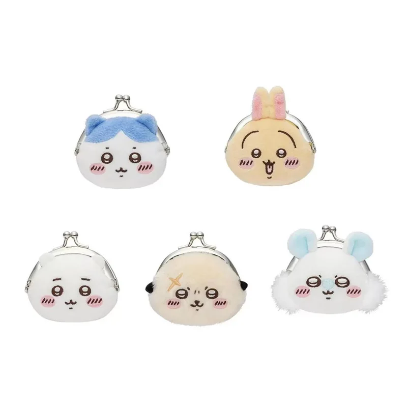 Kawaii Chiikawa Cartoon Pluche Portemonnee Anime Usagi Meisje Hart Schattige Knuffel Rugzak Hanger Hoofdtelefoon Tas Meisjes Gift