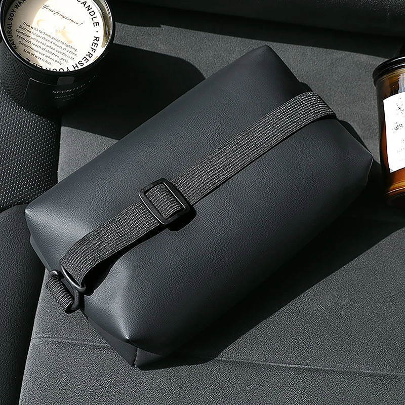 Portable Car Tissue Box Holder Leather Car Center Console Armrest Napkin Box Sun Visor Backseat Tissue Case With Fix Strap