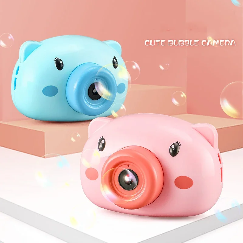 

Cute Animal Camera Bubble Blower - Electric Automatic Bubble Gun with LED Lights & Music, Leak-Proof Outdoor Toys for Kids