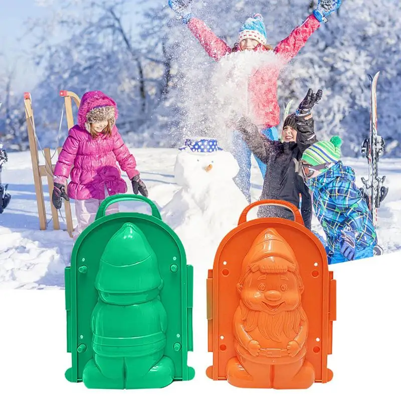 Snow Mold Toys Safe And Durable Cartoon Elf Snow Model Beach Toys Easy To Use Multi-Functional Snow And Sand Mold Tool Toy