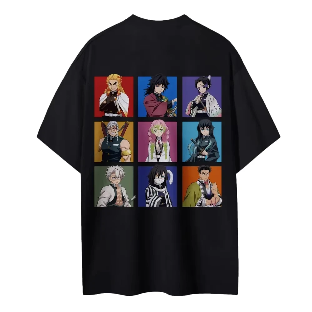 2026 Neues Demon Slayer Anime Bedrucktes Kurzarm-T-Shirt für Herren und Damen, Herren-Top, Sport-T-Shirt, Harajuku Tee