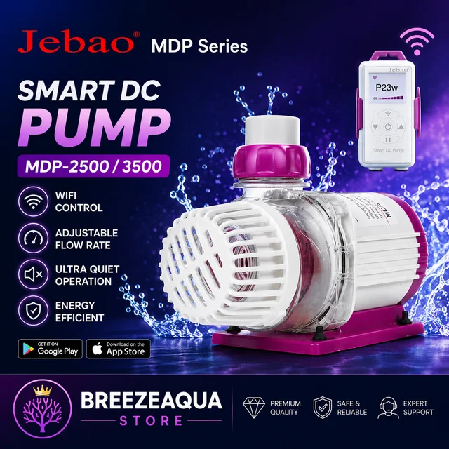 Jebao MDP-2500 MDP-3500 WiFi App Control DC Akwarystyczna pompa powrotna z cyrkulacją wody do akwarium słonowodnego i słodkowodnego