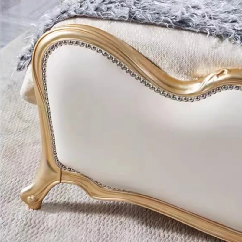 180x200cm French Wooden Double Bed Queen Frames King Size House Bedroom 2 People Bed Headboard Modern Luxury Home Furniture