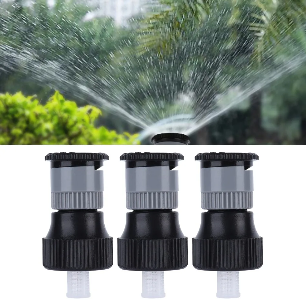 6pcs 360° Rotating Buried Spray Nozzle Plastic G1/2 Female Thread Rotating Sprinkler Nozzle Large Area Coverage Easy To Use