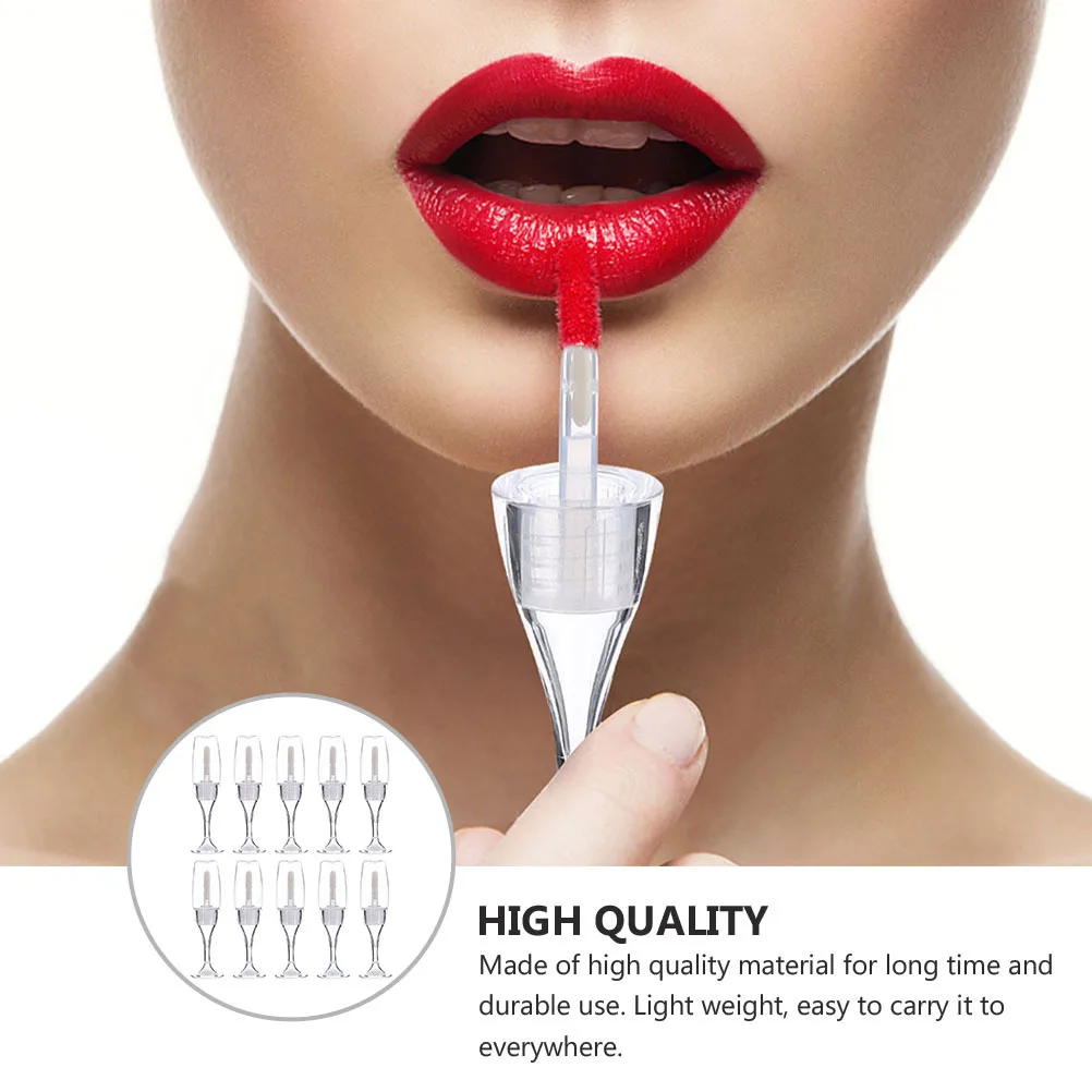 10 pçs garrafas vazias de brilho labial estilo vidro vinho leve fácil transportar para diy matiz labial armazenamento óleo viagem maquiagem recipiente kit