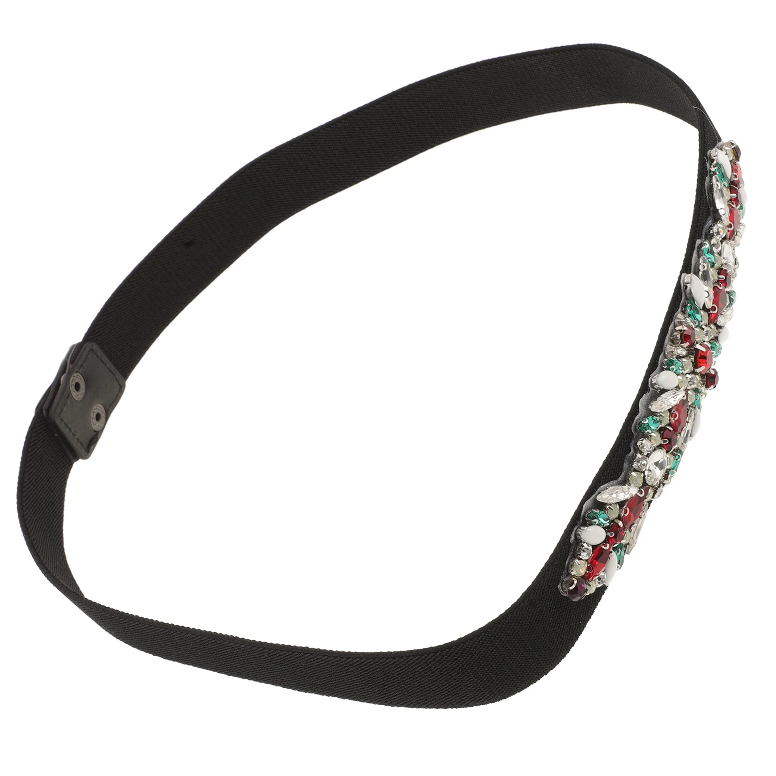 

Beaded Crystal Rhinestone Stretch Waist Belt Elastic Cinch Belt for Dress Formal Wedding Evening Gown Sparkly Accessory