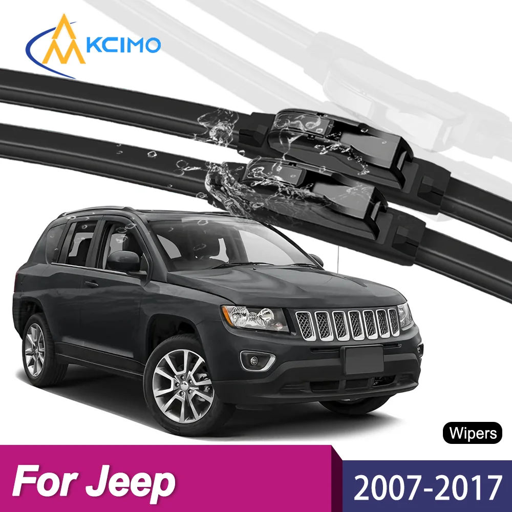 Verbessern Sie Ihr Wischersystem: 2 Premium-Ganzjahres-Wischerblätter für Jeep Compass MK49 2007-2017. Langlebige, klare Sicht garantiert.
