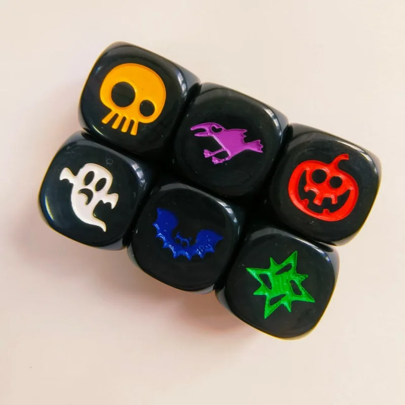 10Pcs/set D6 Cross border Game Magic Board Game Mana Quantity Party Dice Carving Acrylic 16mm