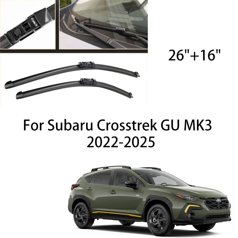 For Subaru Crosstrek GU MK3 2022-2025 2023 2024 RHD LHD Wiper Front Wiper Blades Windshield Windscreen Window Brush 26