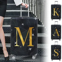 Luggage Compartment Protective Cover Letter Series Black Wear Resistant Fabric Dust Cover for18-32 Inch Travel Case Covers