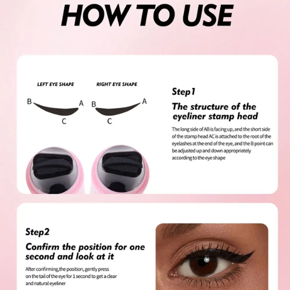 Nieuwe waterdichte eyeliner stempel langdurige zwarte kleur eyeliner stempel draagbare draaibare eyeliner stempel pen