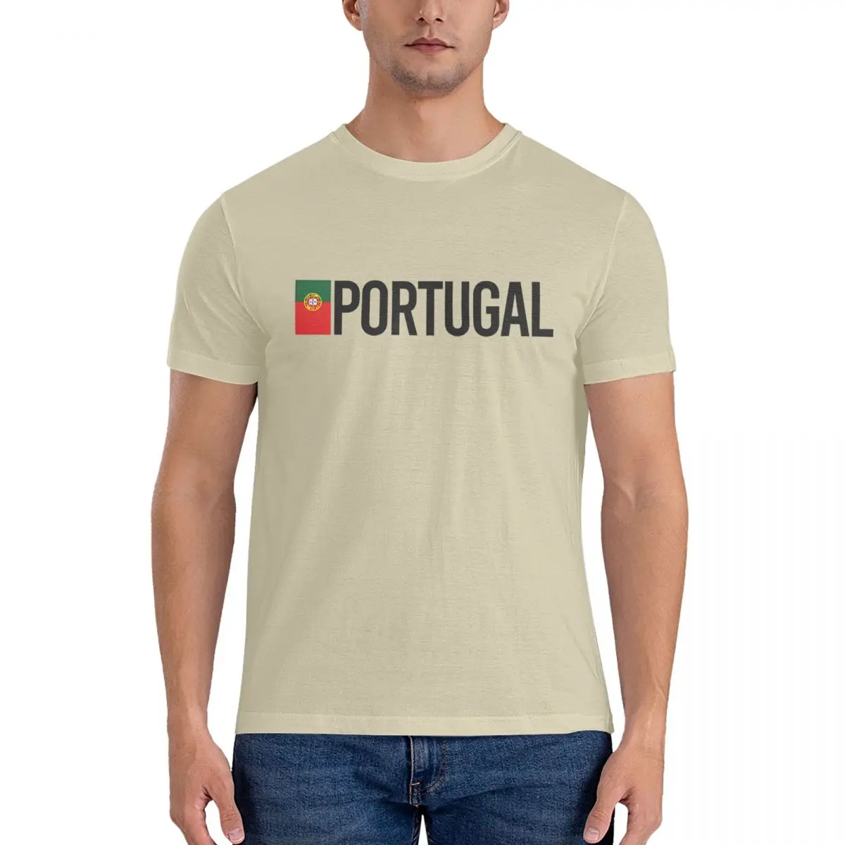 Men's T-Shirt Portugal Country Awesome 100% Cotton Tee Shirt Short Sleeve Europe T Shirts O Neck Tops Printed