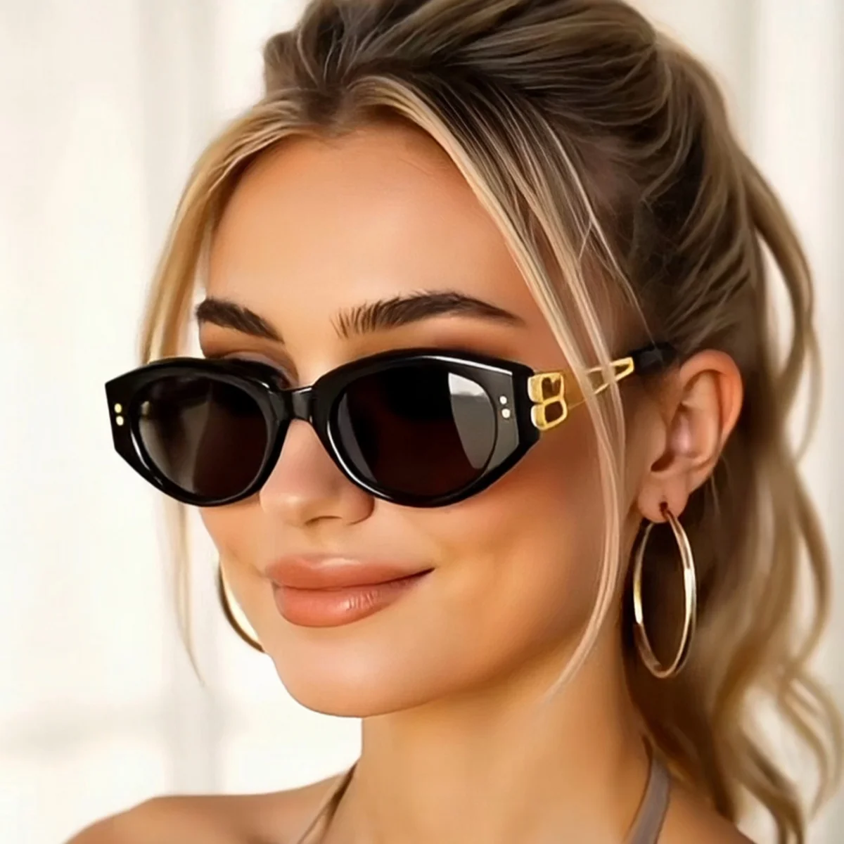 1 Stück europäische und amerikanische Retro-Sonnenbrille für Herren und Damen, trendige vielseitige Sommersonnenschutz und UV-Schutz fr