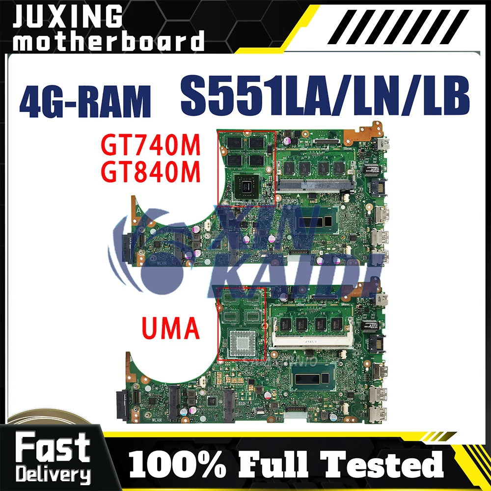

S551LA For ASUS VivoBook V551L R551L K551L UX330UA S551LA Mainboard 100% Tested Laptop Mainboard
