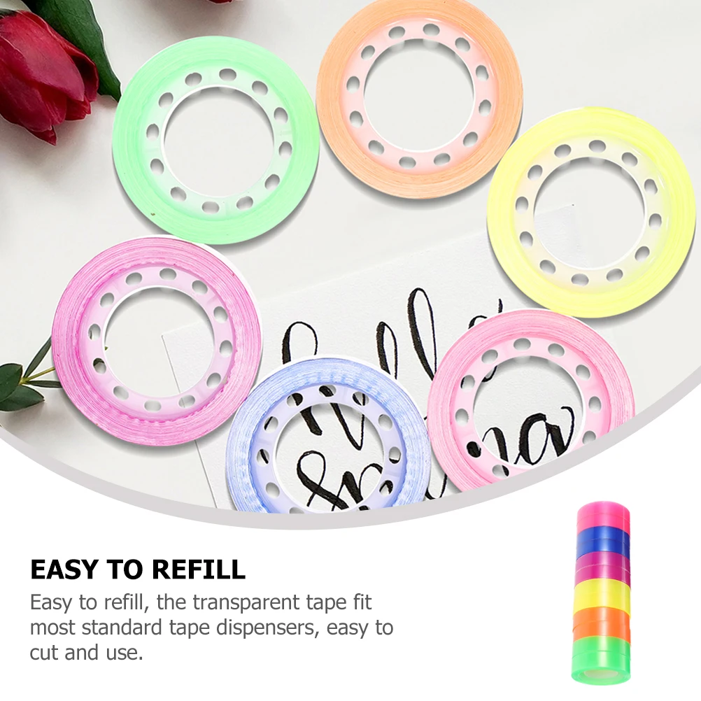 24 لفة شريط شفاف أشرطة لاصقة شفافة لاصقة قوية مكتب القرطاسية التعبئة هدية شريط التغليف لفات السائبة