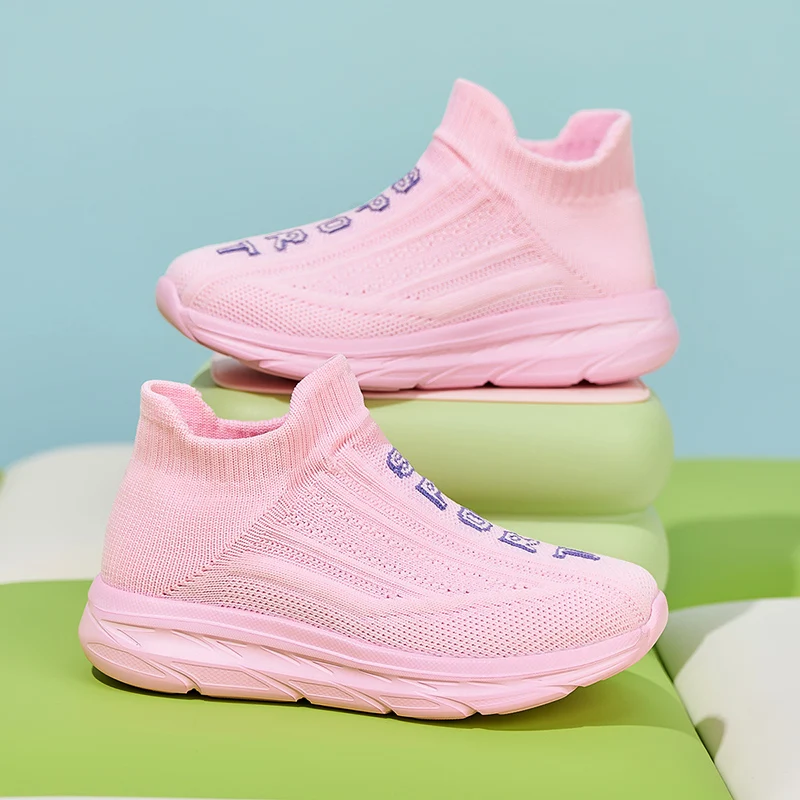 زوج من الأحذية الرياضية الشبكية عالية الجودة للأطفال في الفصول الأربعة، طراز ناعم بخطوة واحدة، مقاسات 27-38، MZC-693