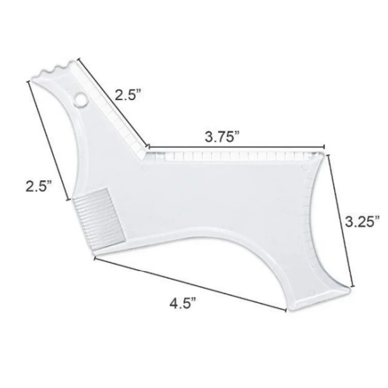 الرجال البلاستيك الأسود الشارب صب مشط تصويب مشط القاطع اللحية نمط الملحقات مكافحة Detangler صب المتقلب حاكم #6