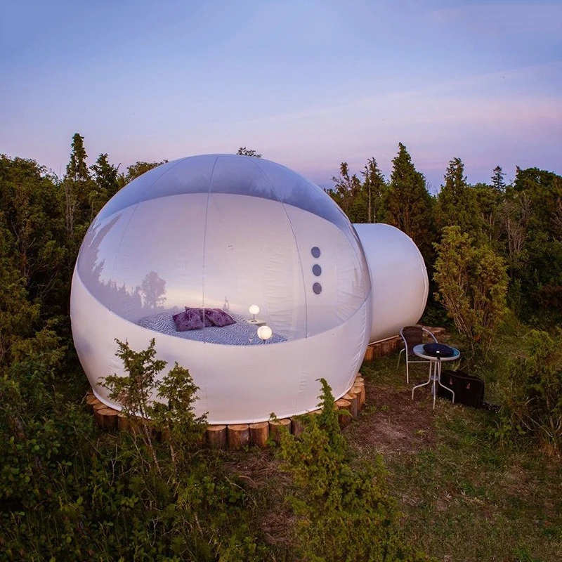 

Outdoor Camping Transparent Inflatable Bubble Tent Hemispheres Clear House Garden Cabin Lodge Starry Sky Dome With Free Blower
