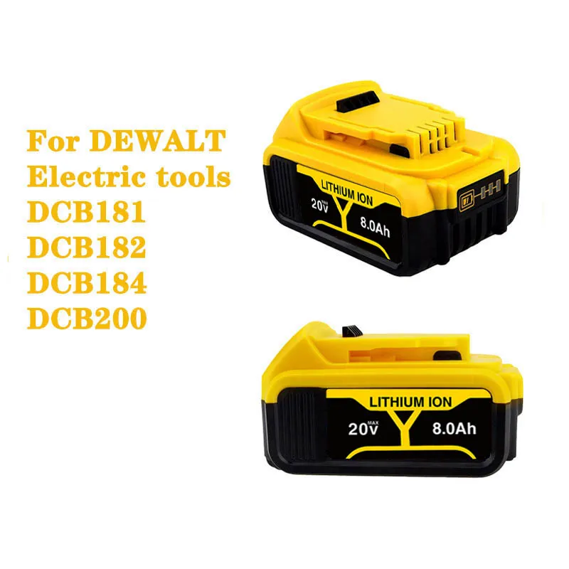 

NEW Battery Compatible with dewalt power Tools 18V 8Ah rechargeable electric tool Lithium batteries 20V 18Volt 18v 6Ah 8Ah 12Ah