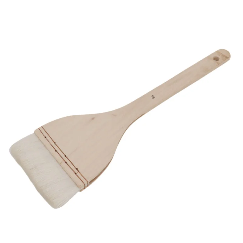 3.5In Wool Paint Brush Ergonomic Wood Handle Design 3.5in Soft Smoothing Oil Painting Board Brush