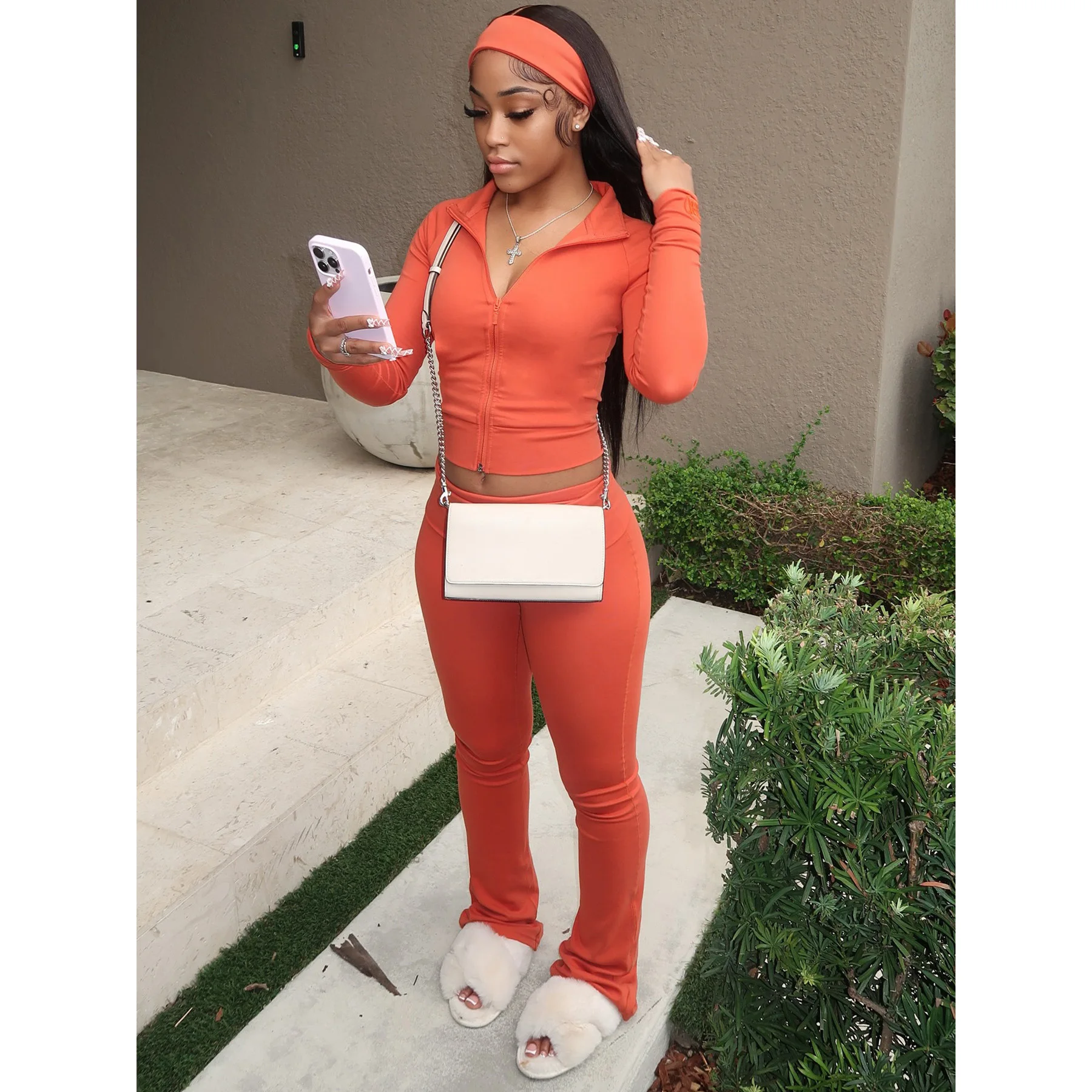 

Women Crop Jackets 2 Piece Pant Set Outfits Y2K Streetwear Women Fashion Designer Tracksuit Elegant Jackets Coats Two Piece Sets