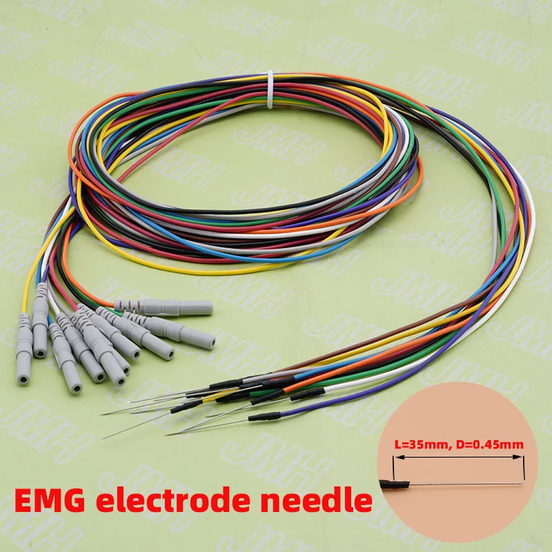 EEG EMG electrode Needle Cable 1.5-meter Soft Line 35*0.45 Use Muscle contraction Physiological data collection and Activation