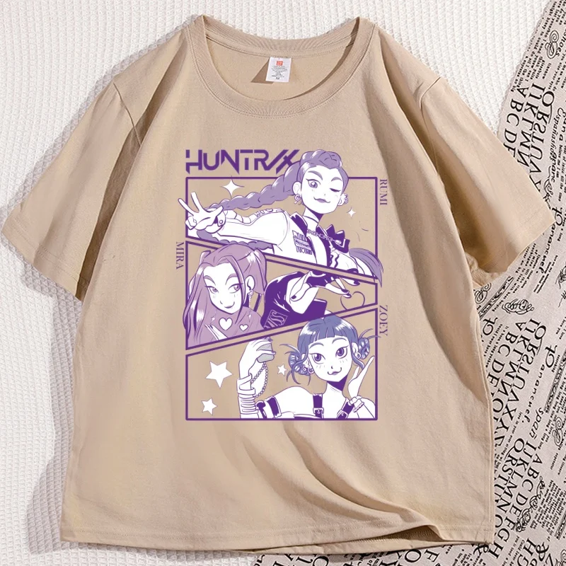 

Girls Demon Hunting T-Shirt K-Pop Graphic Tee Korean Fashion Cotton Short Sleeve Tops Men Women Printed T Shirt Clothing