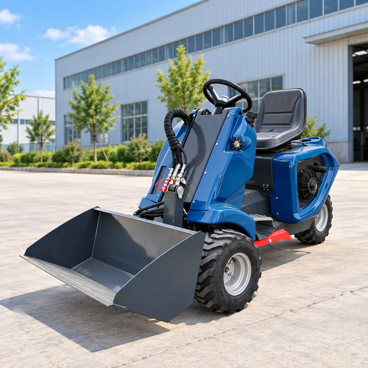 Small Agricultural Loader Three Wheel Ride On Mini Front Loader for ...