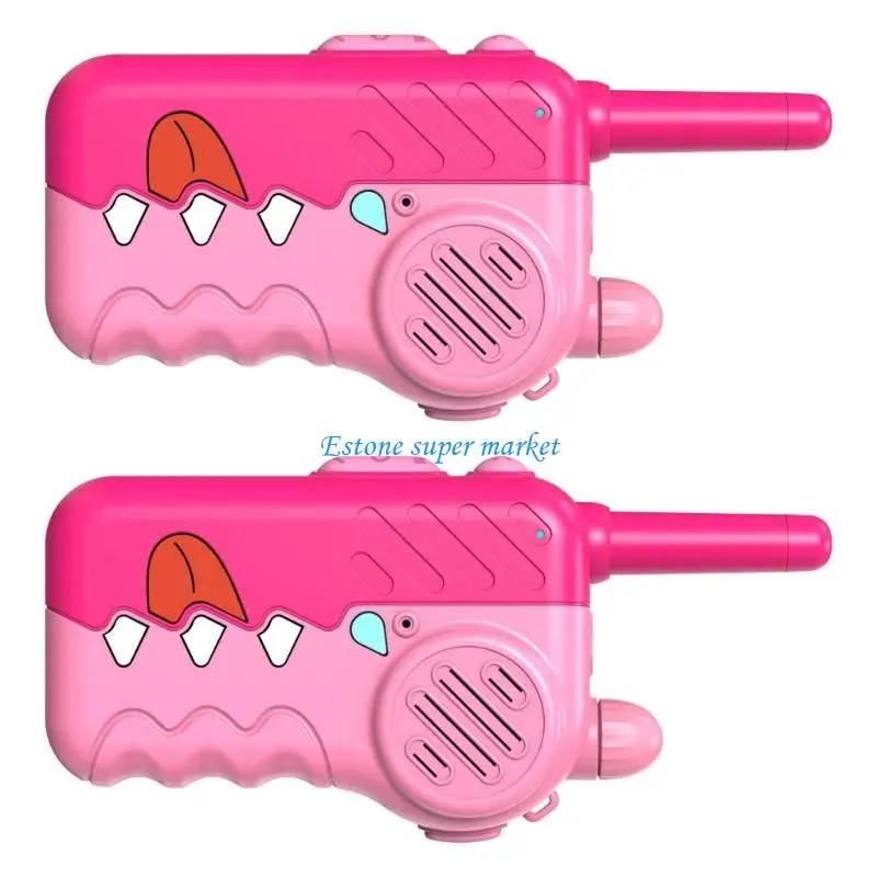 090B 쉬운 조작이 가능한 어린이 워키 토키 미취학 아동을위한 안전한 놀이 교육 장난감 재미있는 야외 모험 장비 학습