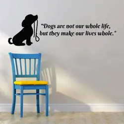 Cucciolo di cane citazione frase decalcomania della parete Nursery camera dei bambini Pet Grooming vinile Wall Sticker per soggiorno animali Room Decor W622